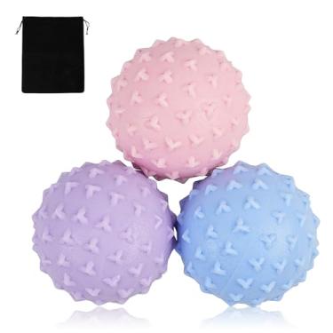 Imagem de WOVTE Conjunto de bolas de lacrosse de massagem para músculos doloridos, ombros, pescoço, costas, pé, corpo, tecido profundo, ponto de gatilho, nós musculares, ioga e liberação miofascial