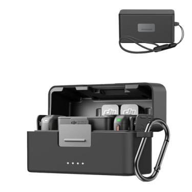 Imagem de Capa protetora de silicone para microfone NOUKAJU DJI, à prova de quedas com mosquetão + cordão, à prova de choque, à prova de poeira, capa protetora para microfone DJI Mic 3 (preto)