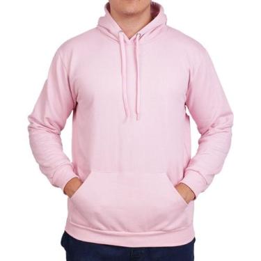 Imagem de Blusas Com Capuz Unissex Moletom Canguru Sem Estampa de Algodão Premiu