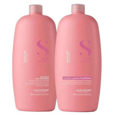 Imagem de Kit Shampoo Alfaparf Semi Di Lino Nutririve 1L + Condicionador Leave-i