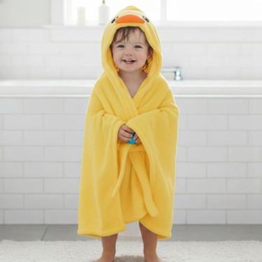 Imagem de Manta Cobertor Toalha de Banho com Capuz para Bebê Criança Lorben Mant