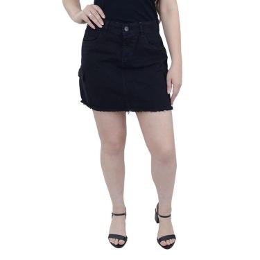 Imagem de Saia Feminina Recuzza Cargo Preta - 10731-Feminino