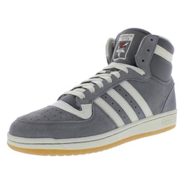 Imagem de adidas Originals Top Ten Hi Tênis masculino de basquete, Cinza sólido carvão/branco creme/chiclete 3, 4