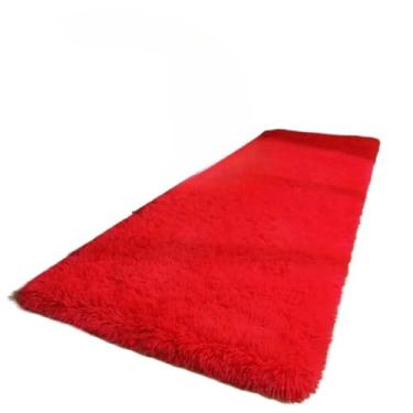 Imagem de Tapete Peludo 2,00 x 0,60 MT Quarto, Sala e Corredor (Vermelho)