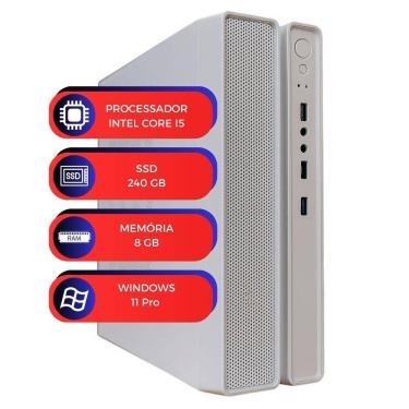Imagem de Computador Multipc Slimdesk Branco I5 8Gb Ssd 240Gb Win 11