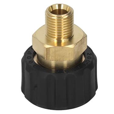 Imagem de KIMISS Adaptador de Lavadora de Pressão G1/4 pol. para M22 X 1,5 Mm Conector de Mangueira de Latão - Anticorrosão e Alta Pressão de até 5.000 PSI, Compatível Com a Maioria das Mangueiras de Lavadora