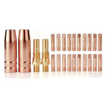 Imagem de Kit de substituição de pistola de solda MIG 24-PK (bocal, difusor, ponta) – Compatível com as pistolas de solda Vulcan MIGMax 140, MIGMax 215 e OmniPRO 220 (inclui kit de pontas de 0,89 cm)