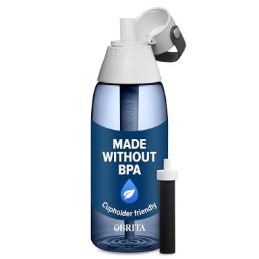 Imagem de Brita Garrafa de água com filtro premium de plástico rígido, livre de BPA, reutilizável, substitui 300 garrafas de água de plástico, o filtro dura 2 meses ou 40 galões, inclui 1 filtro, céu noturno -