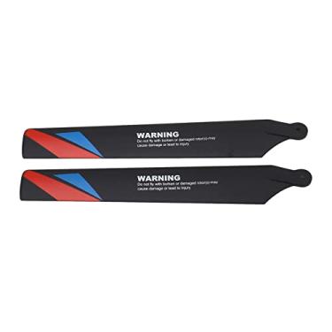 Imagem de CUOFYUNL 2 PCS Lâminas do rotor principal para helicóptero RC de plástico K200 Peças sobressalentes de reposição da hélice do rotor principal para manutenção preta