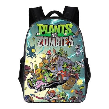 Imagem de Mochila Plants Zombies Cartoon Kids School Oxford Cloth