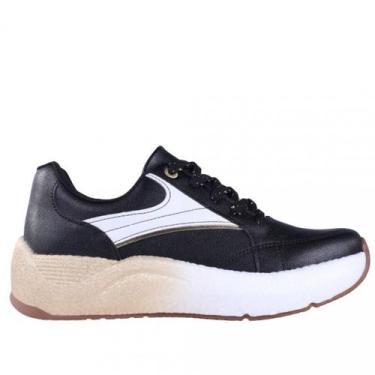 Imagem de Tênis Feminino Beira Rio 4327204, Preto, Branco, 37
