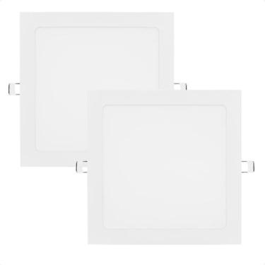 Imagem de Kit 2 Painel De Led Quadrado Embutir 12W Bivolt Taschibra