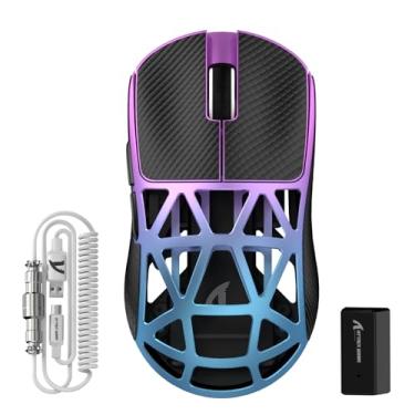 Imagem de ATTACK SHARK R2PRO Mouse de liga de magnésio superleve de 45 g, sensor PixArt PAW3950, 42000DPI, taxa de pesquisa sem fio de 8000Hz, mouse para jogos 2,4G/BT/com fio, mouse programável com cabo