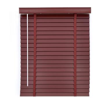 Imagem de Persianas de madeira de 5 cm, persianas e persianas para janelas internas, persianas horizontais de madeira blackout para quarto, cozinha, sala de estar, escritório