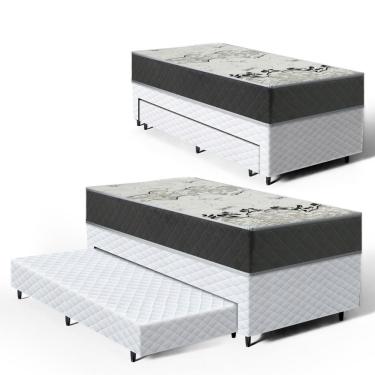Imagem de Cama Box com Colchão de D33 ISO 3000 Gazin + Auxiliar de Espuma Unique Solteiro 88cm