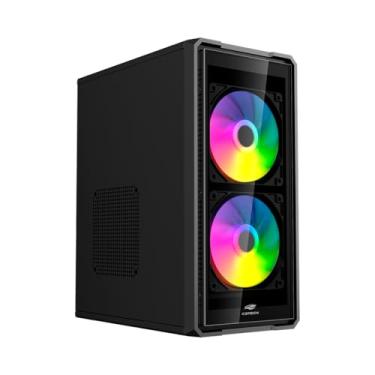 Imagem de Gabinete Gaming C3Tech MT-G41BK Preto, frontal e lateral em vidro temperado, Portas USB e Conector P2, Possui Organizador de Cabos, Compatível com placas-mãe Micro ATX e Mini ITX