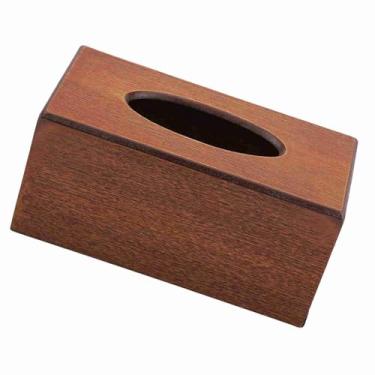 Imagem de Mingzhe Caixa de Tecido Retangular Elegante Suporte de Tecido de Madeira para Sala de Estar, Quarto, Cozinha (Luz)