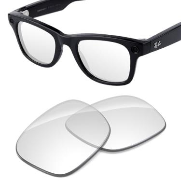 Imagem de Tintart Lentes de substituição de desempenho compatíveis com RayBan Meta Wayfarer (Gen 2) RW4012 50 mm AI Glasses-UV400 transparente, proteção UV, transição, resistente a arranhões