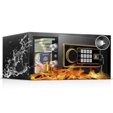 Imagem de Fdsutvit Cofre à prova de fogo de 1,2 m cúbico para casa – caixa de aço para escritório e segurança doméstica, teclado eletrônico digital, sistema de alarme, modo silencioso, caixa de segurança para