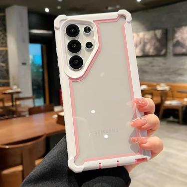 Imagem de HJZSZX Capa protetora transparente à prova de choque para Galaxy S25 (para Galaxy S25/rosa)
