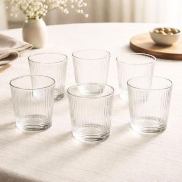 Imagem de Conjunto de Copos Baixo De Vidro Tmax Lines 360ml - 6 peças - Hauskraf