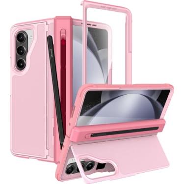 Imagem de Miimall Capa para Samsung Galaxy Z Fold 5 com suporte para caneta e caneta, suporte leve, com tela [caneta incluída] à prova de choque de nível militar, design fino, capa resistente para Galaxy Fold 5