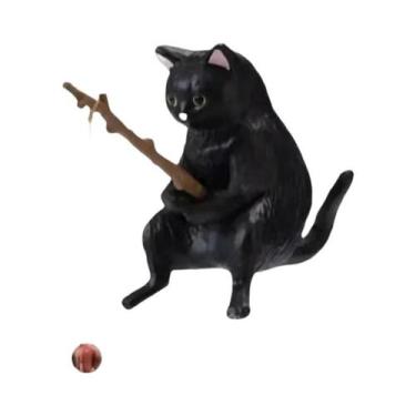 Imagem de Decoração De Escritório Em Miniatura De Gato Pescador, Ornamentos De M