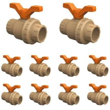 Imagem de Kit 10 Registro Esfera Soldável 25mm - Tigre