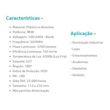 Imagem de Lampada Cristallux Alta Potencia Led 30w 6500k