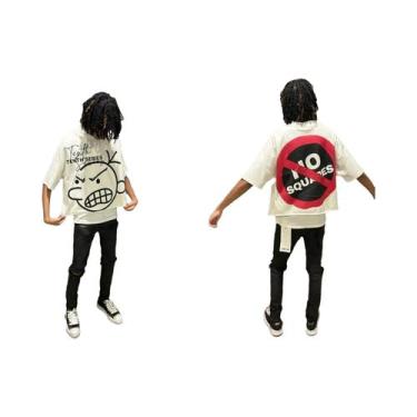 Imagem de Camiseta Unissex Oversized Y2K Harajuku Hip Hop Com Estampa Gráfica De