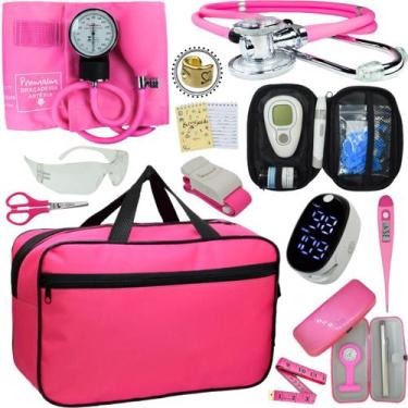 Imagem de Kit Enfermagem Aparelho Pressao Esteto Completo Promocao Top - Love Sa