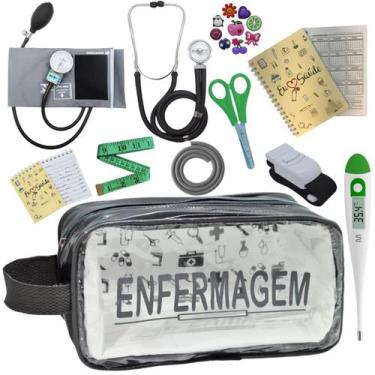 Imagem de Kit Enfermagem Profissional Glicose Estagio Saude Completo - PREMIUM, 