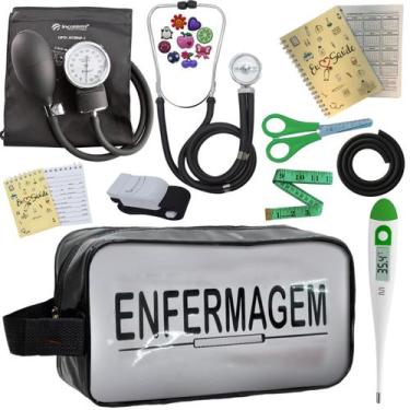 Imagem de Kit Enfermagem Profissional Glicose Estagio Saude Completo - PREMIUM, 