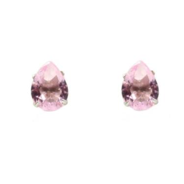 Imagem de Brinco Gota Pedra Azul Prata 925 - Lojas La&Amp;Ny, 6, Rosa