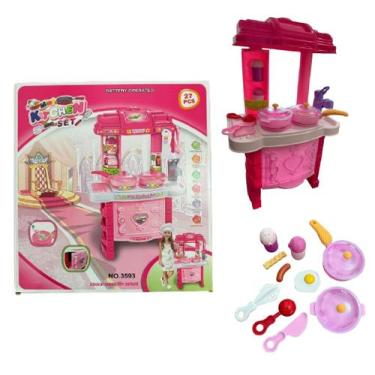 Imagem de Mini Cozinha Infantil Brinquedo Com Luz e Som Acessórios - Unitoys