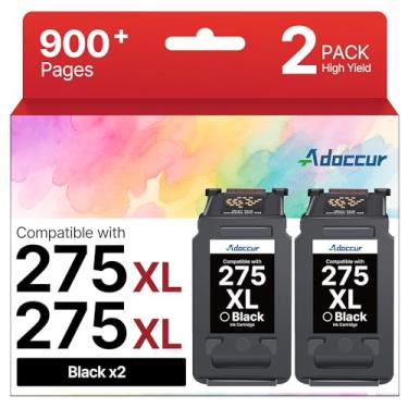 Imagem de Adoccur Cartucho de tinta PG-275 de substituição para cartucho de tinta preta PG-275 para tinta preta 275 para TR4720 TS3522 TS3722 TS3520 TS3720 TR4700 TS3500 TR4722 jato de tinta colorida
