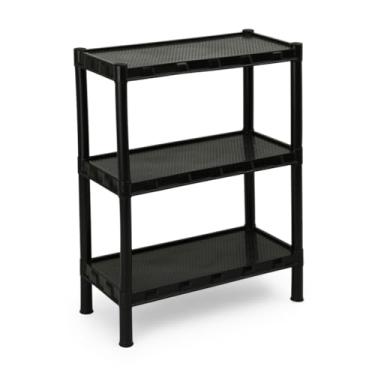 Imagem de Organizador multifuncional modular de plástico para cozinha e quarto (3 prateleiras)