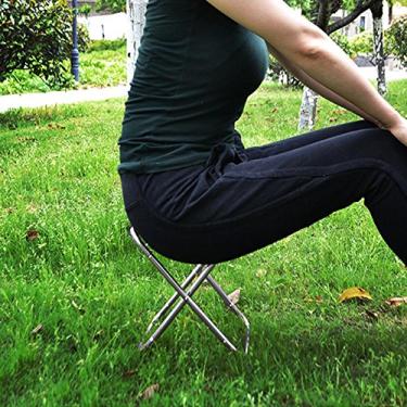 Imagem de SPYMINNPOO Banco de Cadeira Dobrável Portátil de Liga de Alumínio P&P para Acampamento Ao Ar Livre, Piquenique, Pesca - Assento de Tecido Oxford Resistente e Antiferrugem para Caminhadas e Viagens
