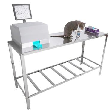 Imagem de Prateleira Industrial de Parede, 2 Níveis, Metal Cinza, 140x53x84 cm, Suporte até 30kg