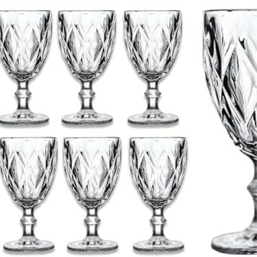 Imagem de Diamond Conjunto de 6 Taças de Vidro para Água, Vinho, Suco e Drinks 350ml