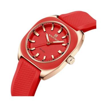 Imagem de Relógio De Pulso Casual Feminino NAVIFORCE Elegante Simples Em Silicon