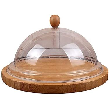 Imagem de Suporte de bolo bandeja de exibição de sobremesa capa de cúpula de queijo doméstico cobertura de preservação de alimentos frutas festa restaurante capa de proteção de alimentos cúpula suporte de bolo