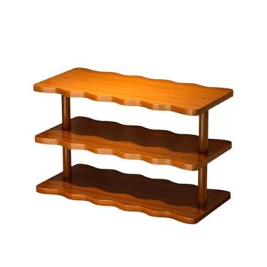 Imagem de Bothyi Organizador de mesa com suporte para copos, prateleira de 3 camadas para cosméticos e artigos de papelaria, expositor para mesa estilo