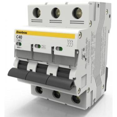 Imagem de Disjuntor Tripolar Curva C 40A Din - Enerbras