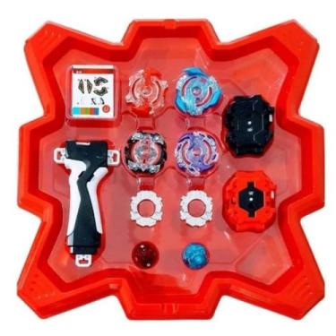 Imagem de Beyblade Arena Gyro 2 Bey Blade 2 Lançador 4 Troca Crianças