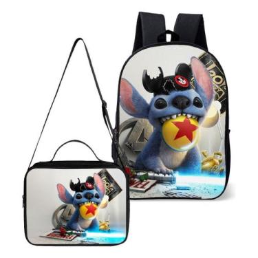Imagem de Mochila e Lancheira Termica Escolar Infantil Estampa Lilo Ohana - Use 