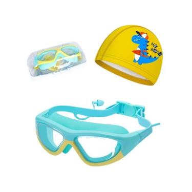 Imagem de Kit Óculos e Touca de Natação Infantil Hero Band Coleção Tibumm, Verde