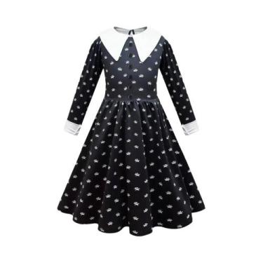 Imagem de Vestido Gótico Preto Sem Mangas Para Crianças, Fantasia Cosplay Da Wed