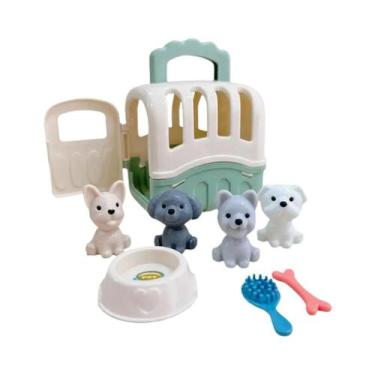 Imagem de Conjunto De Brinquedos De Cachorrinho Mini Fofo Para Brincadeiras De F