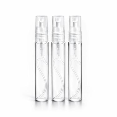 Imagem de Kit 100 Flaconetes de Vidro Provador Porta Perfume 10ml Spray Transpar